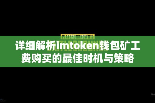详细解析imtoken钱包矿工费购买的最佳时机与策略