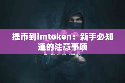 提币到imtoken：新手必知道的注意事项